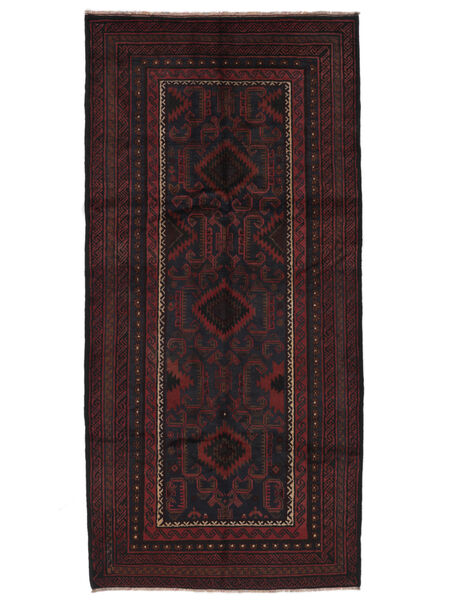  Baluch Rug 133X287 Authentic
 Oriental Handknotted Black (Wool, )