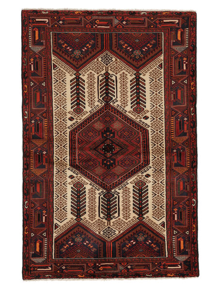  Persian Hamadan Rug Rug 133X203 Black/Dark Red (Wool, Persia/Iran)