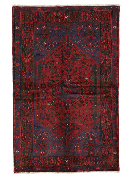  Oriental Hamadan Rug Rug 132X208 Black/Dark Red (Wool, Persia/Iran)