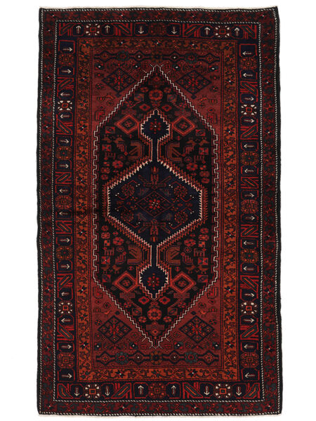 145X240 Hamadan Rug Oriental Black/Dark Red (Wool, Persia/Iran)