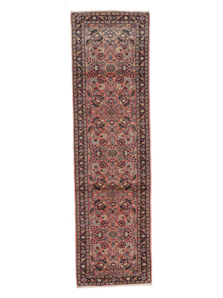 Hamadan Fine Rug Rug 85X305 Runner
 Brown/Dark Red (Wool, Persia/Iran)