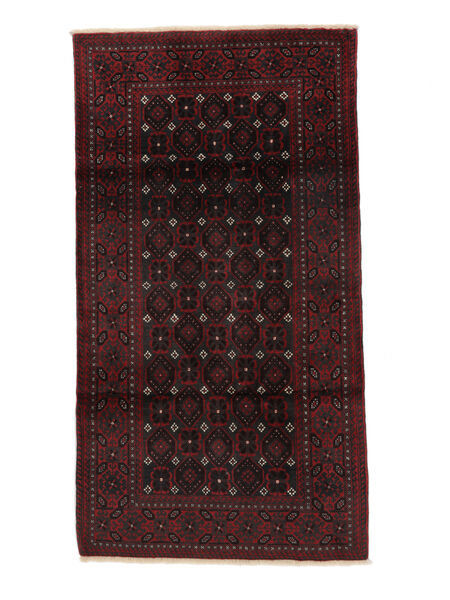 Baluch Rug 98X180 Persian Wool Rug Black/Dark Red Small Rug 