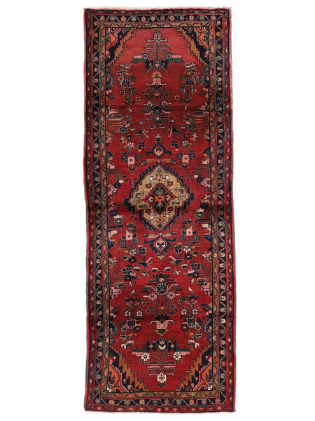 Hamadan Rug Rug 110X307 Runner
 Dark Red/Black (Wool, Persia/Iran)