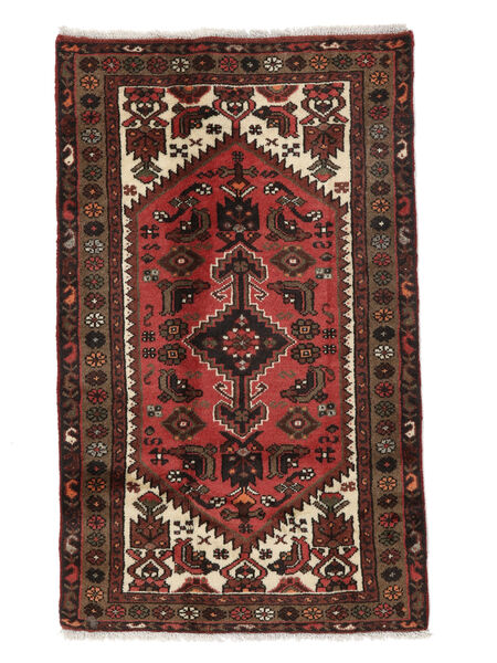 70X117 Hamadan Rug Rug Authentic
 Oriental Handknotted Black/Dark Red (Wool, Persia/Iran)