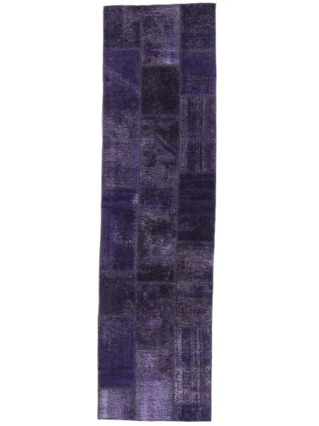 82X300 Patchwork - Persien/Iran Rug Modern Runner
 Black/Dark Purple (Wool, Persia/Iran)