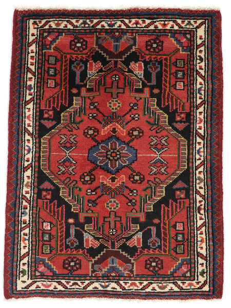  Hamadan Rug 65X87 Persian Wool Rug Black/Dark Red Small Rug 