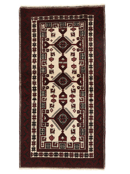 Authentic
 Rug Baluch Rug 100X187 Black/Brown (Wool, Persia/Iran)