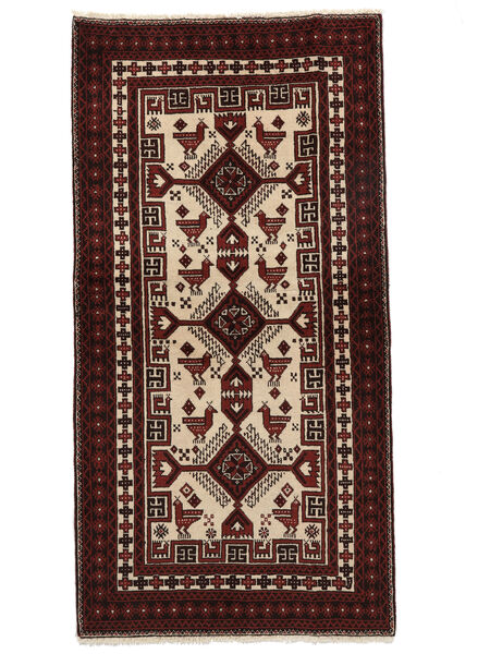  Oriental Baluch Rug 103X198 Black/Brown (Wool, Persia/Iran)