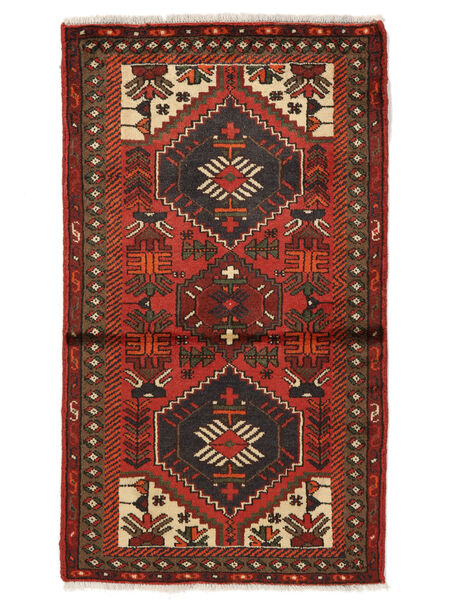  Oriental Hamadan Rug Rug 70X122 Black/Dark Red (Wool, Persia/Iran)