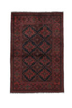 Handknotted Afghan Khal Mohammadi Rug 96X147 Wool Rug Black/Dark Red Small Rug 