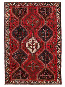  Shiraz Rug 210X295 Authentic Oriental Handknotted Black/Dark Red (Wool, Persia/Iran)