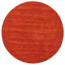  Handloom - Rust/Red Rug Ø 200 Modern Round Rust Red (Wool, India)