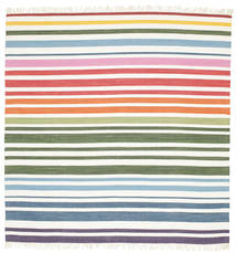 Kitchen Rug
 Rainbow Stripe 200X200 Cotton Modern Striped Multicolor 