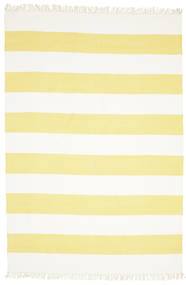  160X230 Cotton Stripe Yellow Rug 