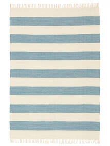  160X230 Striped Cotton Stripe Rug - Light Blue Cotton, 
