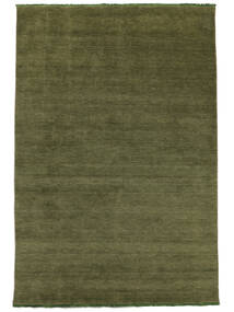  Wool Rug 160X230 Handloom Fringes Green Rug 