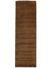 Handloom Fringes - Brown Rug 80X250 Modern Runner
 White/Creme/Black (Wool, India)