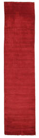  Handloom Fringes - Dark Red Rug 80X350 Modern Runner
 Crimson Red (Wool, India)