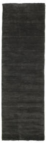  Handloom Fringes - Black/Grey Rug 80X250 Modern Runner
 Black (Wool, India)