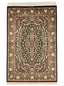  Qum Silk Signed: Qum Mohammadi Rug 101X150 Authentic Oriental Handknotted Dark Brown/Brown (Silk, Persia/Iran)