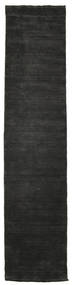  Handloom Fringes - Black/Grey Rug 80X350 Modern Runner
 Black (Wool, India)