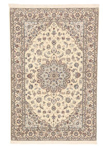  Nain 6La Habibian Rug 138X209 Authentic
 Oriental Handknotted Light Grey/Beige (Wool/Silk, Persia/Iran)