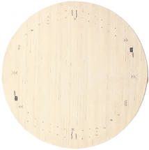  Gabbeh Loom Frame - Off White Rug Ø 200 Modern Round Beige/Light Pink (Wool, India)