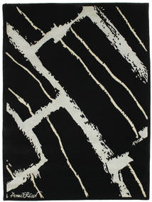  Power Rug 100X140 Authentic Modern Handknotted Black/Light Grey (Wool, India)
