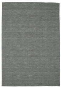  Kilim Loom - Dark Grey Rug 200X300 Authentic
 Modern Handwoven Black/Dark Green (Wool, India)