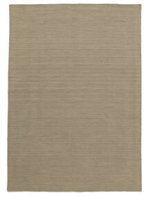 Kelim Loom 300X400 Large Light Grey/Beige Plain (Single Colored) Wool Rug Rug 