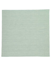  Kilim Loom - Mint Green Rug 300X300 Authentic
 Modern Handwoven Square Pastel Green Large (Wool, India)