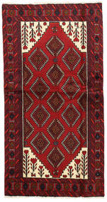  Baluch Rug 102X195 Authentic
 Oriental Handknotted Dark Red (Wool, Persia/Iran)