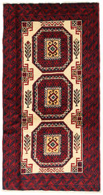  Baluch Rug 100X186 Authentic
 Oriental Handknotted Dark Red/Beige (Wool, Persia/Iran)