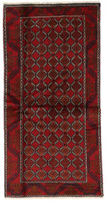  Baluch Rug 98X197 Authentic
 Oriental Handknotted Dark Red (Wool, Persia/Iran)