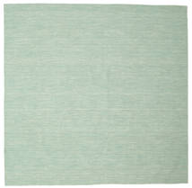  Kilim Loom - Mint Green Rug 250X250 Authentic
 Modern Handwoven Square Pastel Green/Turquoise Blue Large (Wool, India)