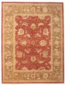  Oushak Rug 308X401 Authentic
 Oriental Handknotted Crimson Red/Light Brown Large (Wool, Turkey)