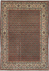  Moud Rug 165X238 Authentic
 Oriental Handknotted Dark Brown/Black (Wool/Silk, Persia/Iran)