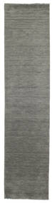  Handloom Fringes - Dark Grey Rug 80X350 Modern Hallway Runner
 Dark Grey (Wool, India)