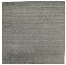  Handloom Fringes - Dark Grey Rug 300X300 Modern Square Dark Grey Large (Wool, India)