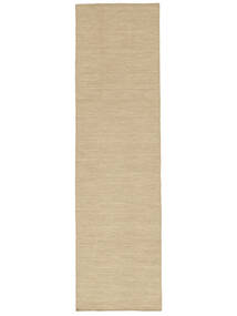  Kilim Loom - Beige Rug 80X300 Authentic
 Modern Handwoven Runner
 Light Brown/Beige (Wool, India)