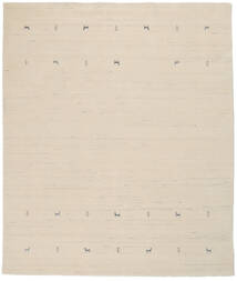  240X290 Large Gabbeh Loom Two Lines Rug - Off White Wool, 