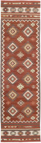  80X300 Small Kilim Malatya Rug - Brown Wool, 