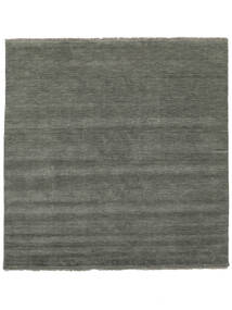  Handloom Fringes - Dark Grey Rug 200X200 Modern Square Dark Grey (Wool, India)
