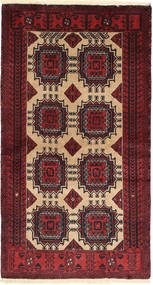  Baluch Rug 93X170 Authentic
 Oriental Handknotted Dark Red/Dark Brown (Wool, Persia/Iran)