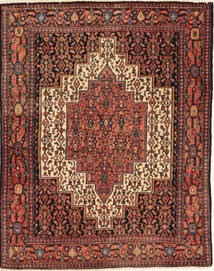  Senneh Rug 120X154 Authentic
 Oriental Handknotted Dark Red/Dark Brown (Wool, Persia/Iran)