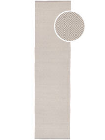  Diamond - Light_Gray Rug 80X300 Authentic
 Modern Handwoven Hallway Runner
 Light Grey (Cotton, India)