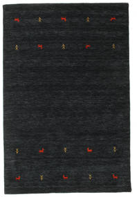  Wool Rug 160X230 Gabbeh Loom Two Lines Black/Grey Rug 