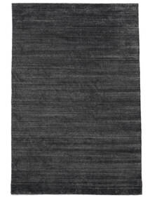  200X300 Plain (Single Colored) Bamboo Silk Loom Rug - Charcoal Grey 