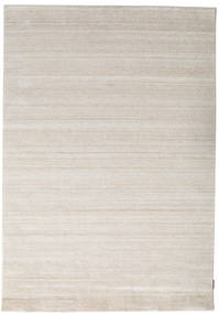  160X230 Plain (Single Colored) Bamboo Silk Loom Rug - Cream Beige 
