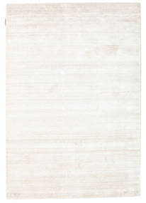  140X200 Plain (Single Colored) Small Bamboo Silk Loom Rug - Cream Beige 